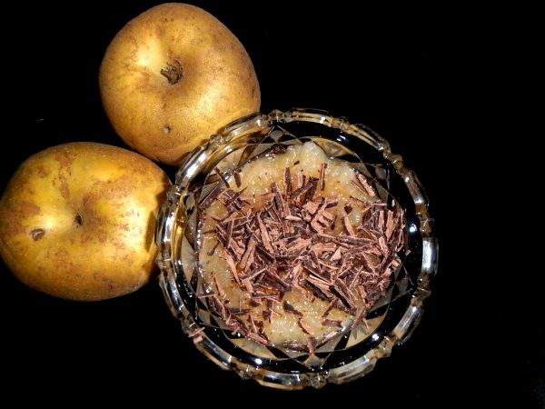Compota de manzana con virutas de chocolate
